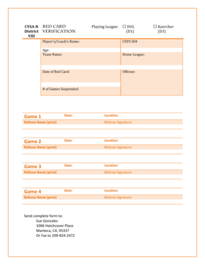 CYSA-N Red Card Suspension Form