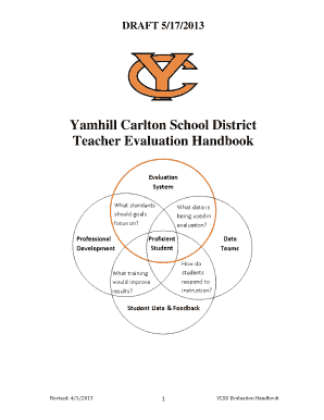 Yamhill Carlton School District Teacher Evaluation Handbook - ycsd k12 or