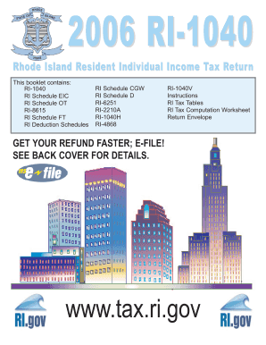 Rhode Island Resident Individual Income Tax Return