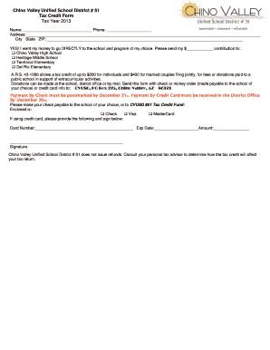 Arizona School Tax Credit Form