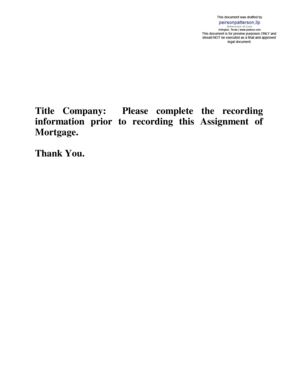 Iowa Mortgage Assignment Agreement