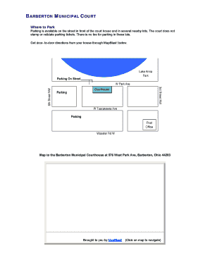 Barberton Municipal Court Parking Directions