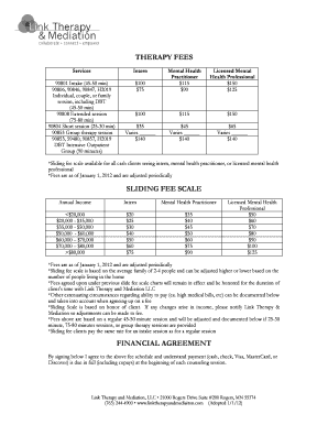 Therapy Fees Agreement