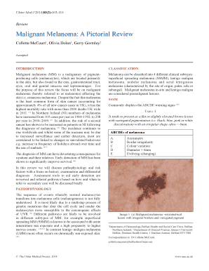 Fillable Online Malignant Melanoma: A Pictorial Review Fax Email Print - pdfFiller