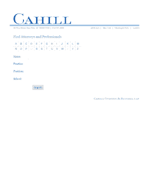 Cahill Law Firm Attorney Search