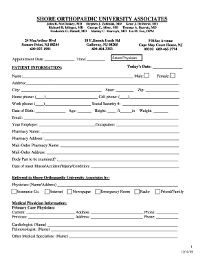 Patient Injury Treatment Form