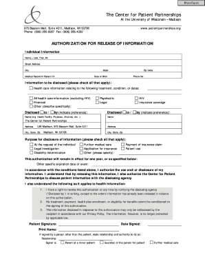 Authorization for Release of Information