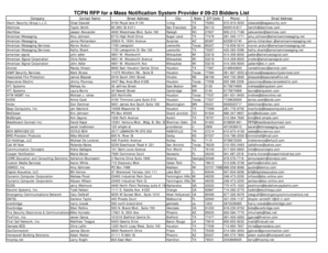 TCPN RFP for Mass Notification System