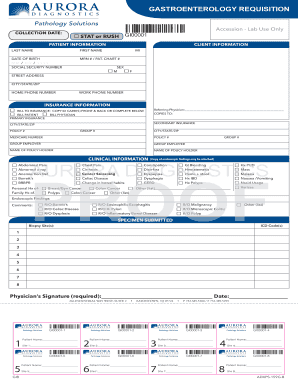 Gastroenterology Requisition Form