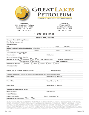 Credit Application Form