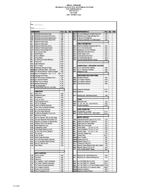 Alcoholics Anonymous Literature Order Form