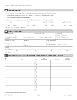 Small Group Employee Enrollment Form