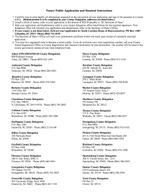 South Carolina Notary Public Application