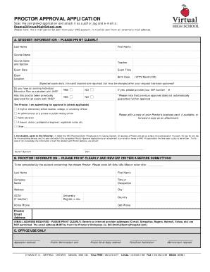 Proctor Approval Application
