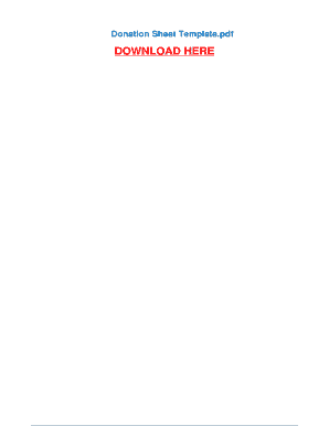 Donation Log Sheet Template