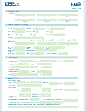 Home Loan Application Form