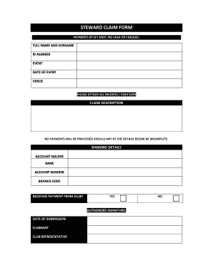 Steward Claim Form