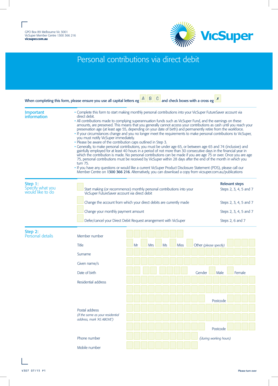 VicSuper Personal Contributions Form