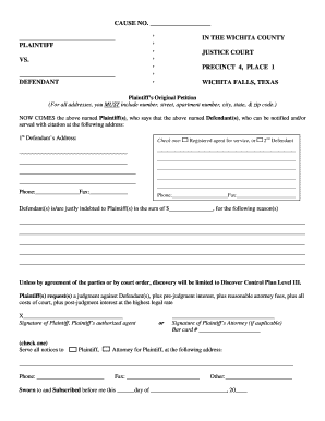 Plaintiff’s Original Petition