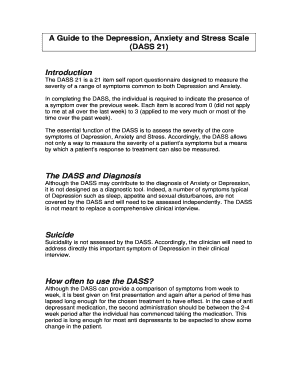 Fillable Online A Guide to the Depression, Anxiety and Stress Scale Fax ...