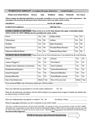 School Physical Form