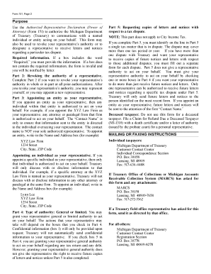 Authorized Representative Declaration Form 151