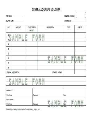 General Journal Voucher