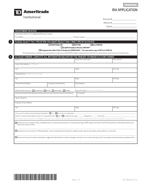 IRA Application Form