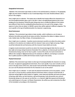 Environmental Analysis Worksheet