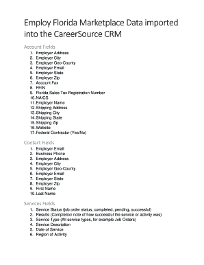 Employ Florida Marketplace Data Import Form