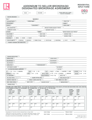 Addendum to Seller Brokerage Residential Designated Brokerage Agreement