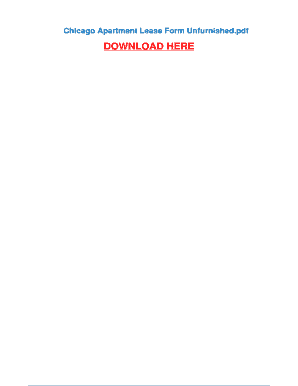 Chicago Apartment Lease Unfurnished
