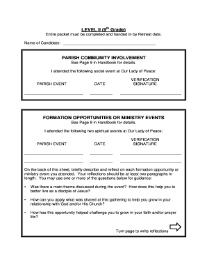 Confirmation Retreat Form