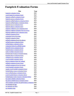 Fastpitch Evaluation Forms - wiredono-iporg - wiredo no-ip