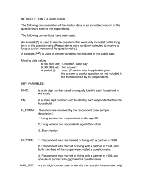 Health and Retirement Study Questionnaire