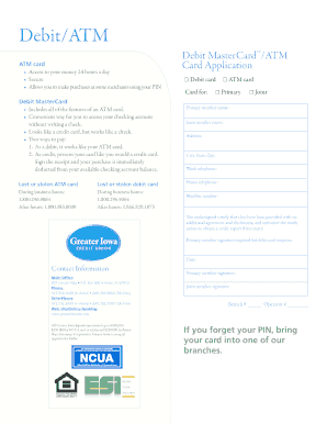 Debit/ATM Card Application