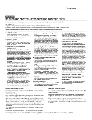 Brokerage Portfolio/Brokerage Access Form