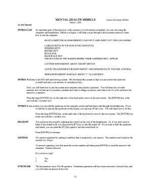Mental Health Survey Tutorial