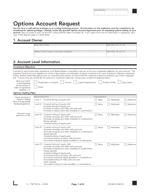 Options Account Request Form