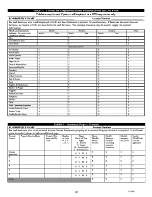 3 Month Self Employment Income Statement