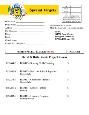Project Rescue Donation Form