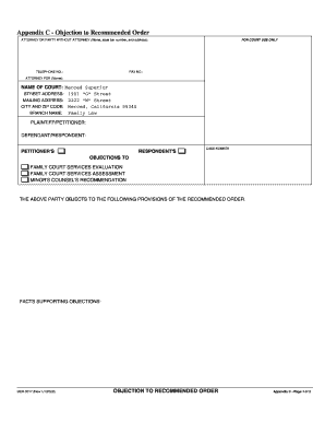 Objection to Recommended Order