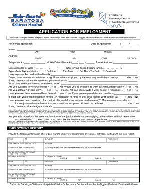Application for Employment