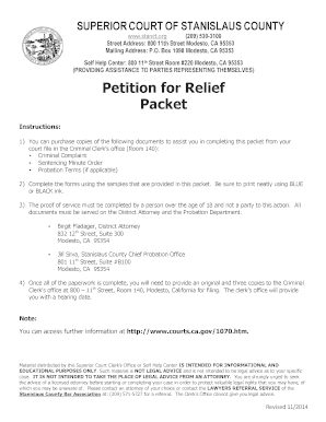 California Petition for Relief