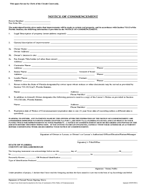 Florida Notice of Commencement