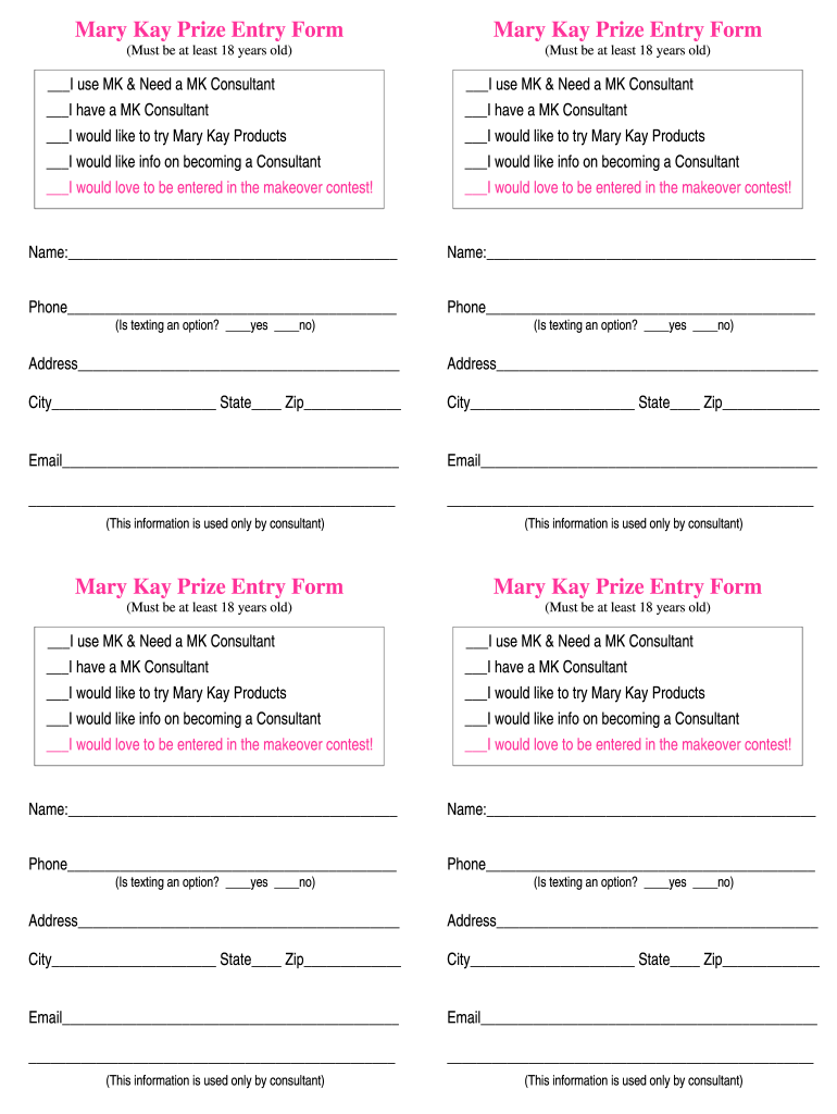 mary kay printables Preview on Page 1