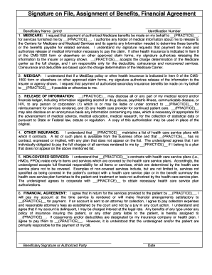 Medicare Assignment of Benefits Form