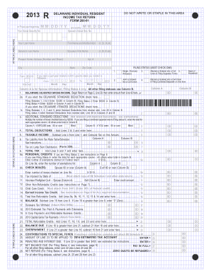 Delaware Individual Resident Income Tax Return
