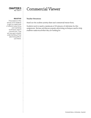 Commercial Viewer Activity Form