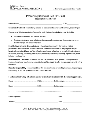 PRPen Treatment Consent Form